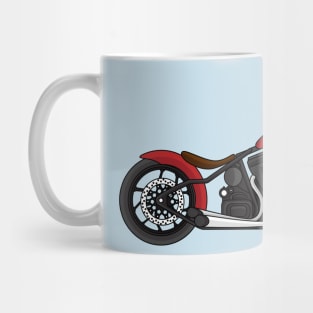 Chopper style motorcycle illustration Mug